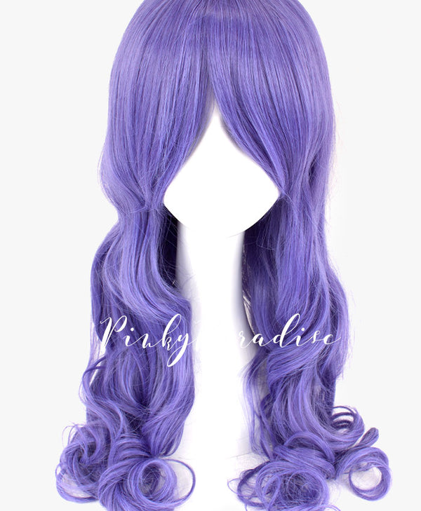 Indigo Violet Long Curly 70cm