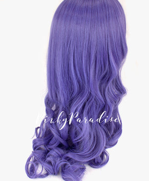 Indigo Violet Long Curly 70cm