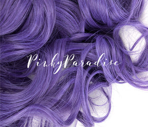 Indigo Violet Long Curly 70cm