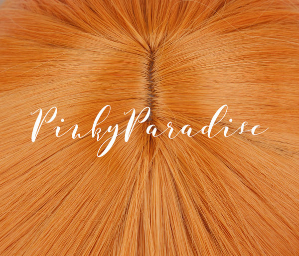 Tangerine Orange Long Curly 75cm