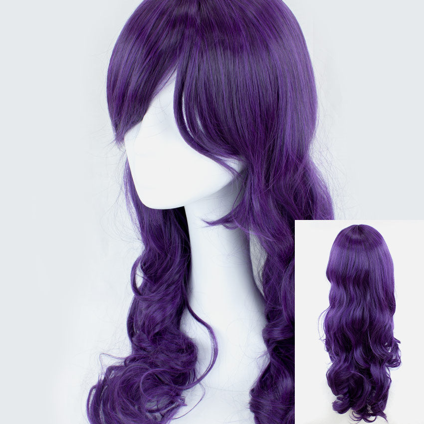 Dark Violet Long Curly 70cm