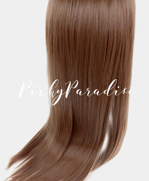 Marrón chocolate largo recto 70cm 