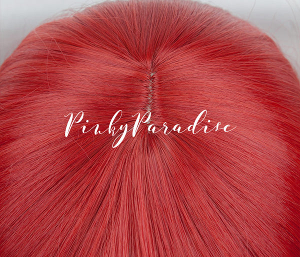 火砖红色长卷发70厘米