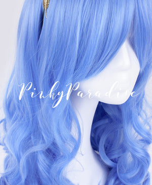 Purple Blue Long Wavy 65cm
