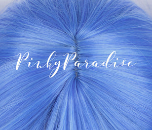 Purple Blue Long Wavy 65cm