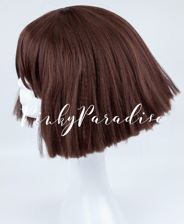 Ciemnobrązowy bob krótki 25 cm