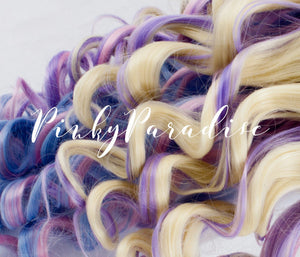 Pastel Rainbow Curly 60cm