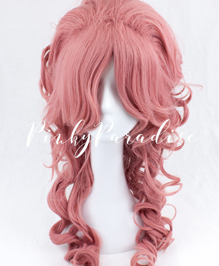 Diva Bubblegum Pink Matte Long Curly 70cm