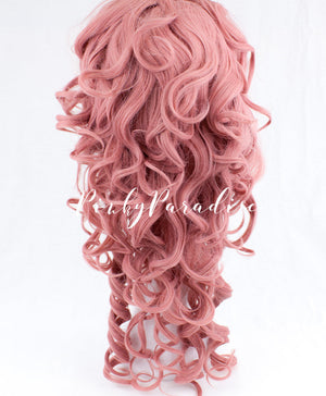 Diva Bubblegum Pink Matte Long Curly 70cm