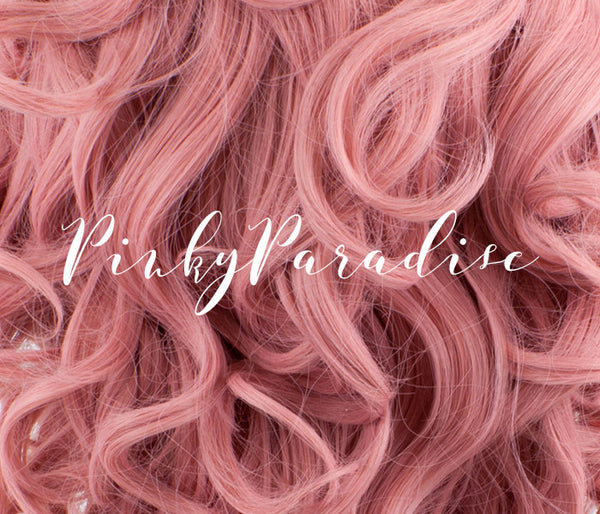 Diva Bubblegum Pink Matte Long Curly 70cm