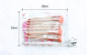 Mermaid Glitter Make Up Brush Set