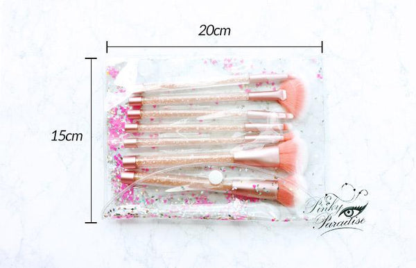 Mermaid Glitter Make Up Brush Set