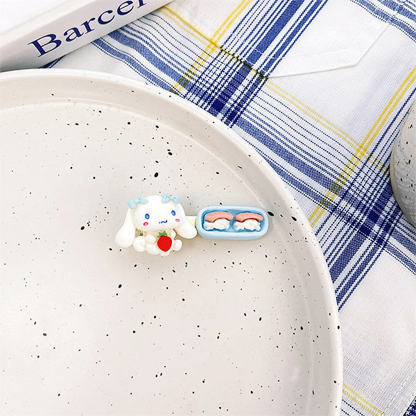 Sanrio Munchies Resin Hair Clip in Cinnamoroll Sushi design