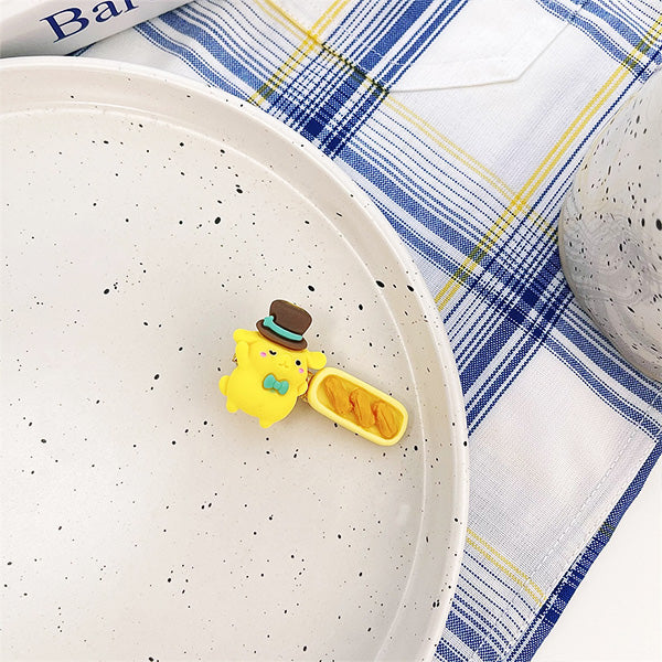 Sanrio Munchies Resin Hair Clip in Pompompurin Peanut design