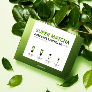 Super Matcha Pore Care Starter Kit with Cleansing Gel, Clay Mask, Toner, and Serum included from SomeByMi