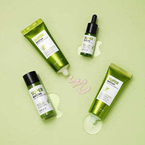 SomeByMi’s Super Matcha Pore Care Starter Kit which comes with Cleansing Gel, Clay Mask, Toner, and Serum