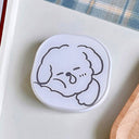 Travel Lens Case Designed with White Puppy Doodle