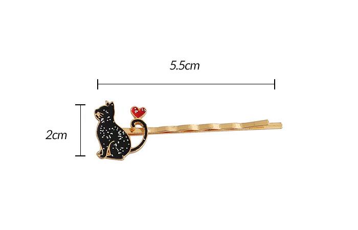 Black Kitty Bobby Pin