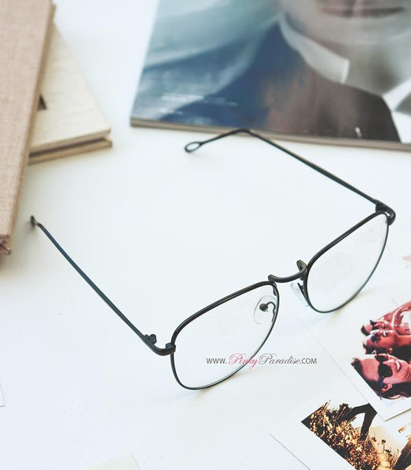 Black Metal Frame Glasses