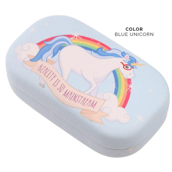 Astuccio per Lenti a Contatto Unicorno Arcobaleno Incantato