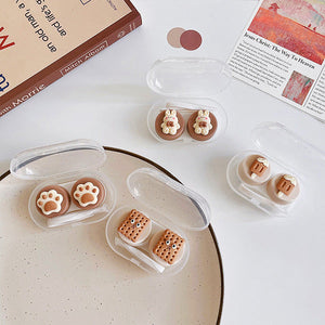 brown chocolate contact lens storage kit 