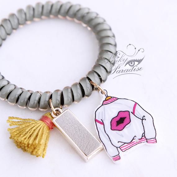 Lässige Spirale Haargummis