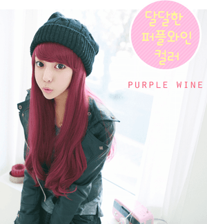 Premium Wig Cherries Jubilee Straight Hair Wavy End (Red Wine)