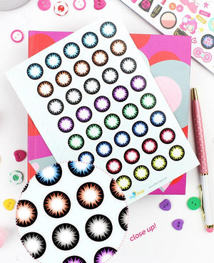Classic Circle Lens Design Stickers
