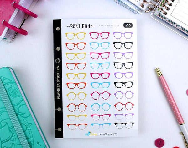 Colorful Glasses Stickers