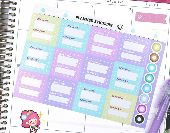 Naklejki Przypominające o Terminie Ważności Soczewek Kontaktowych