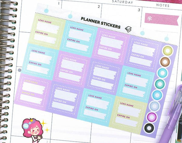 Contact Lens Expiration Reminder Stickers