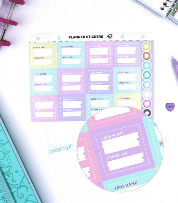 Contact Lens Expiration Reminder Stickers