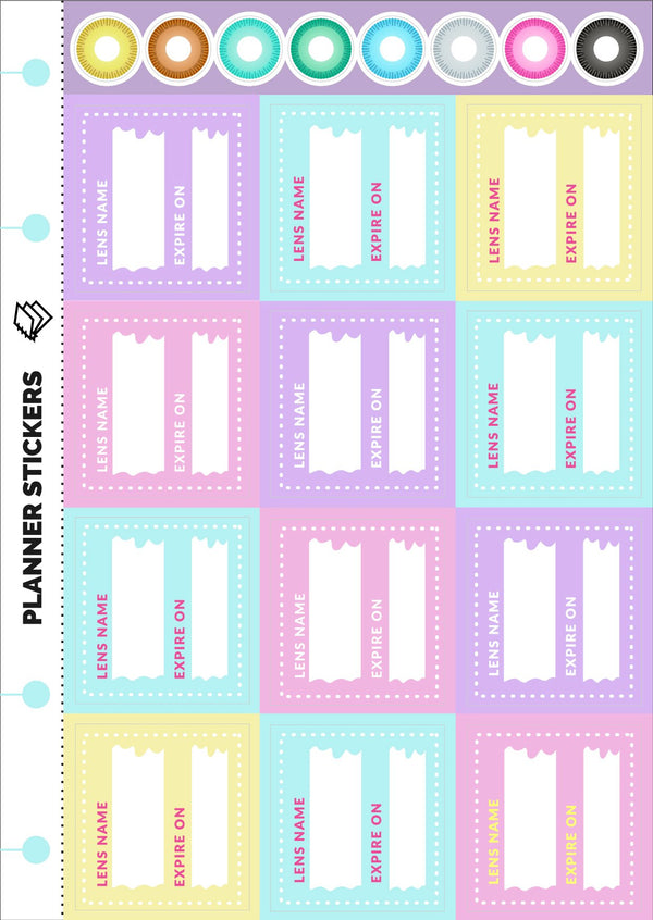 Contact Lens Expiration Reminder Stickers