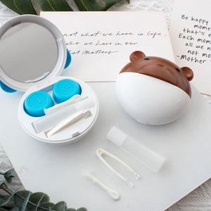 Eyekan Animal Travel Lens Case with lens case, lens tweezer & inserter