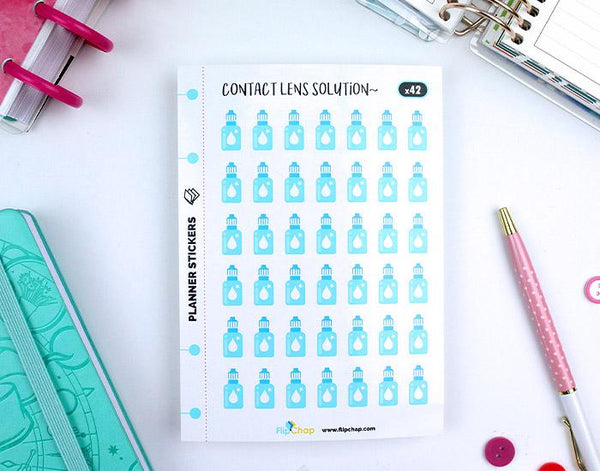 Contact Lens Solution Stickers