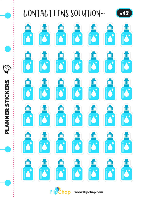 Contact Lens Solution Stickers