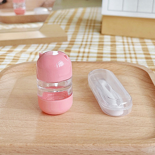 Cute Animal Capsule Lens Case in Pink