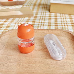 Cute Animal Capsule Lens Case in Orange