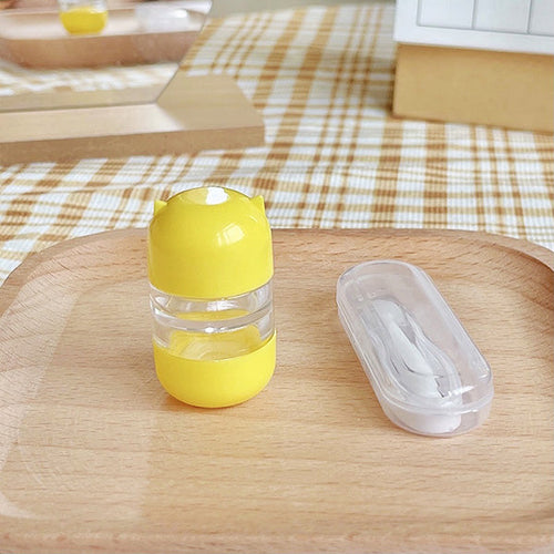Cute Animal Capsule Lens Case in Yellow