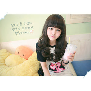 Premium Wig Loveme Straight Hair Wavy End (Cinnamon Brown)