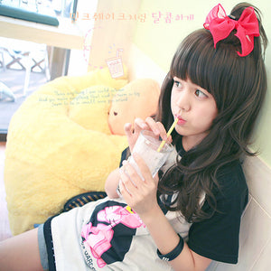 Premium Wig Loveme Straight Hair Wavy End (Cinnamon Brown)