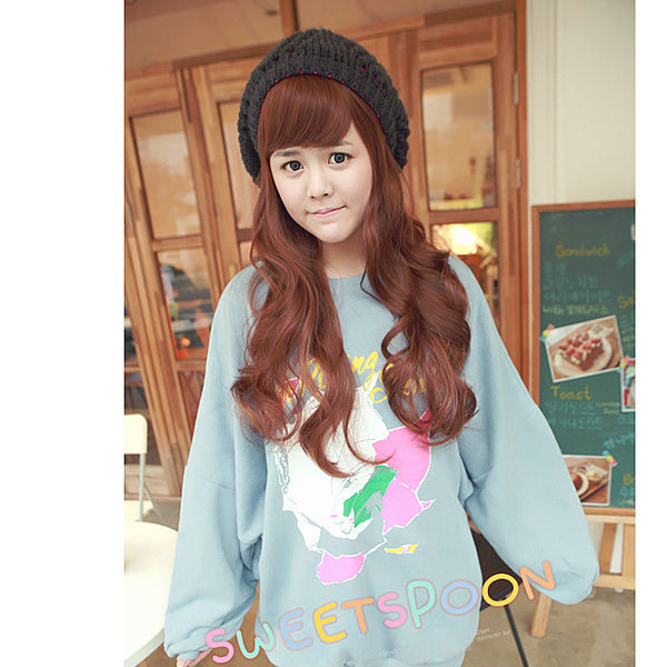 Premium Wig Sweet Spoon No1 Soft Curly Hair (Red Brown)