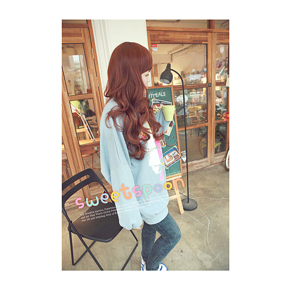 Premium Wig Sweet Spoon No1 Soft Curly Hair (Red Brown)