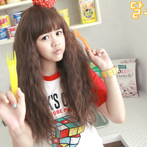 Premium Wig Mood Child Small Soft Curly Hair (Golden Brown)