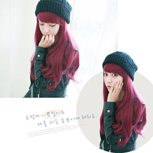 Premium Wig Cherries Jubilee Straight Hair Wavy End (Red Wine)