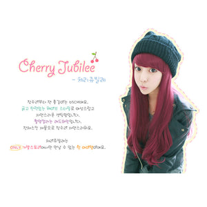 Premium Wig Cherries Jubilee Straight Hair Wavy End (Red Wine)