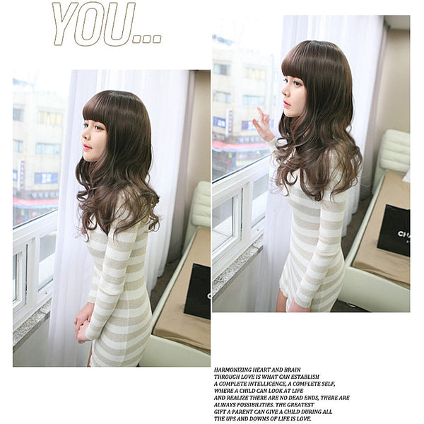 高端假发 Missing You丰盈波浪直发卷尾（肉桂棕）