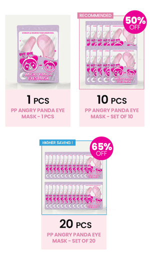 Angry Panda Augenmaske (Set von 20)