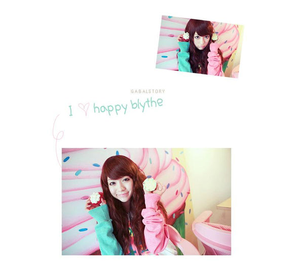 Premium Wig Happy Blythe Soft Curly Hair (Brown)