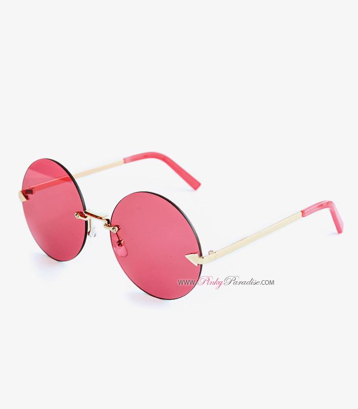 Hippie Rimless Round Sunglasses